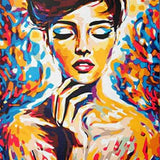 Schilderen op nummer Vrouw met Kleuren