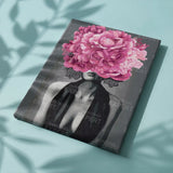 Schilderen op nummer Vrouw met Paarse Bloem