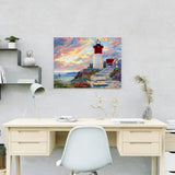 Schilderen op nummer Vuurtoren Zonsondergang