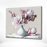 Schilderen op nummer Witte Bloemen in een Vaas