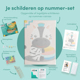 Schilderen op nummer Zebra met Hoedje