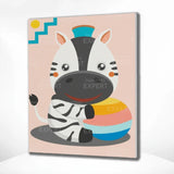 Schilderen op nummer Zebra met Hoedje