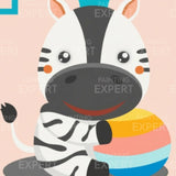 Schilderen op nummer Zebra met Hoedje