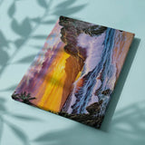 Schilderen op nummer Zee met Zonsondergang