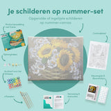 Schilderen op nummer Zonnebloemen en Kamille