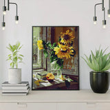 Schilderen op nummer Zonnebloemen met Appel