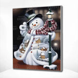 Diamond Painting Sneeuwpop Hoed