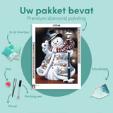 Diamond Painting Sneeuwpop Hoed
