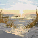 Schilderen op nummer Strand met Zon