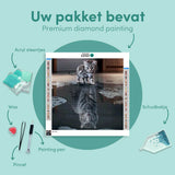 Diamond Painting Tijger Spiegelbeeld