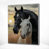 Diamond Painting Twee Paarden