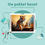 Diamond Painting Twee Tijgers
