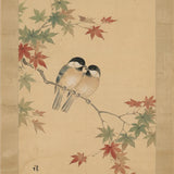 Diamond Painting Twee vogeltjes tussen esdoornbladeren (herfst) Japan