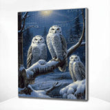 Diamond Painting Uilen in de Sneeuw