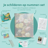 Schilderen op nummer Vaas met Gekleurde Bloemen