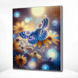 Diamond Painting Vlinder met Bloem