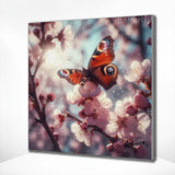 Diamond Painting Vlinder met Bloemen