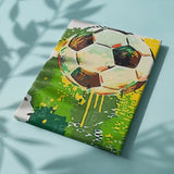 Schilderen op nummer Voetbal Groen Geel