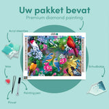 Diamond Painting Vogels en Bloemetjes