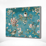 Schilderen op Nummer Vogels met Bloemen