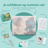 Schilderen op Nummer Vrouw met Luipaard