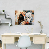 Schilderen op Nummer Vrouw met Wolf