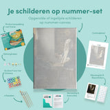 Schilderen op Nummer Vrouw met een Weegschaal