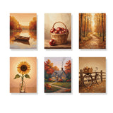 Zachte vroege herfst - Schilderen op Nummer Mini Set van 6