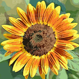 Schilderen op nummer Zonnebloem Geel Oranje