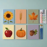 Zonnebloem Gloed - Schilderen op Nummer Mini Set van 6