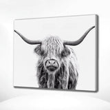 Schilderen op nummer Zwart Wit Schotse Hooglander