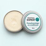 Painting Expert penselenreiniger en conditioner van 40 gram in een open metalen blikje met deksel