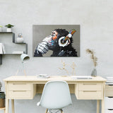 Diamond Painting Aap met Koptelefoon