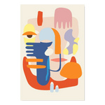 Vrijstaand ontwerp Abstract Portret zonder achtergrond