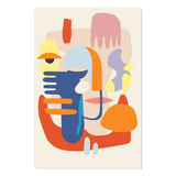Vrijstaand ontwerp Abstract Portret zonder achtergrond