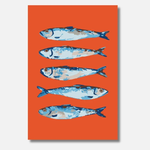 Blauwe Sardines schilderen op nummer
