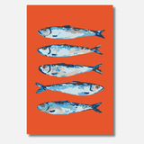 Blauwe Sardines schilderen op nummer