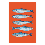 Vrijstaand ontwerp Blauwe Sardines zonder achtergrond