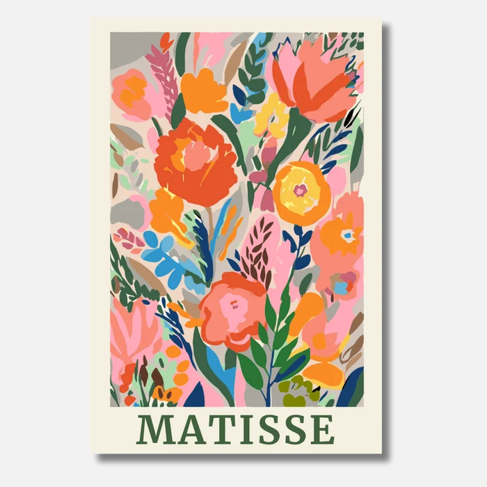 Bloemenposter schilderen op nummer