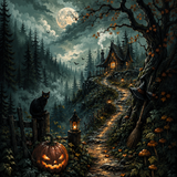 Schilderen op nummer De hut aan het heksenpad – Halloween