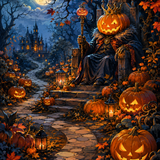 Schilderen op nummer De koning van de pompoenen – Halloween