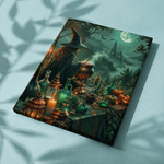 Afgewerkt canvas De tafel met duizend drankjes op stof
