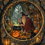 Schilderen op nummer De voorraad van de oude tovenaar – Halloween