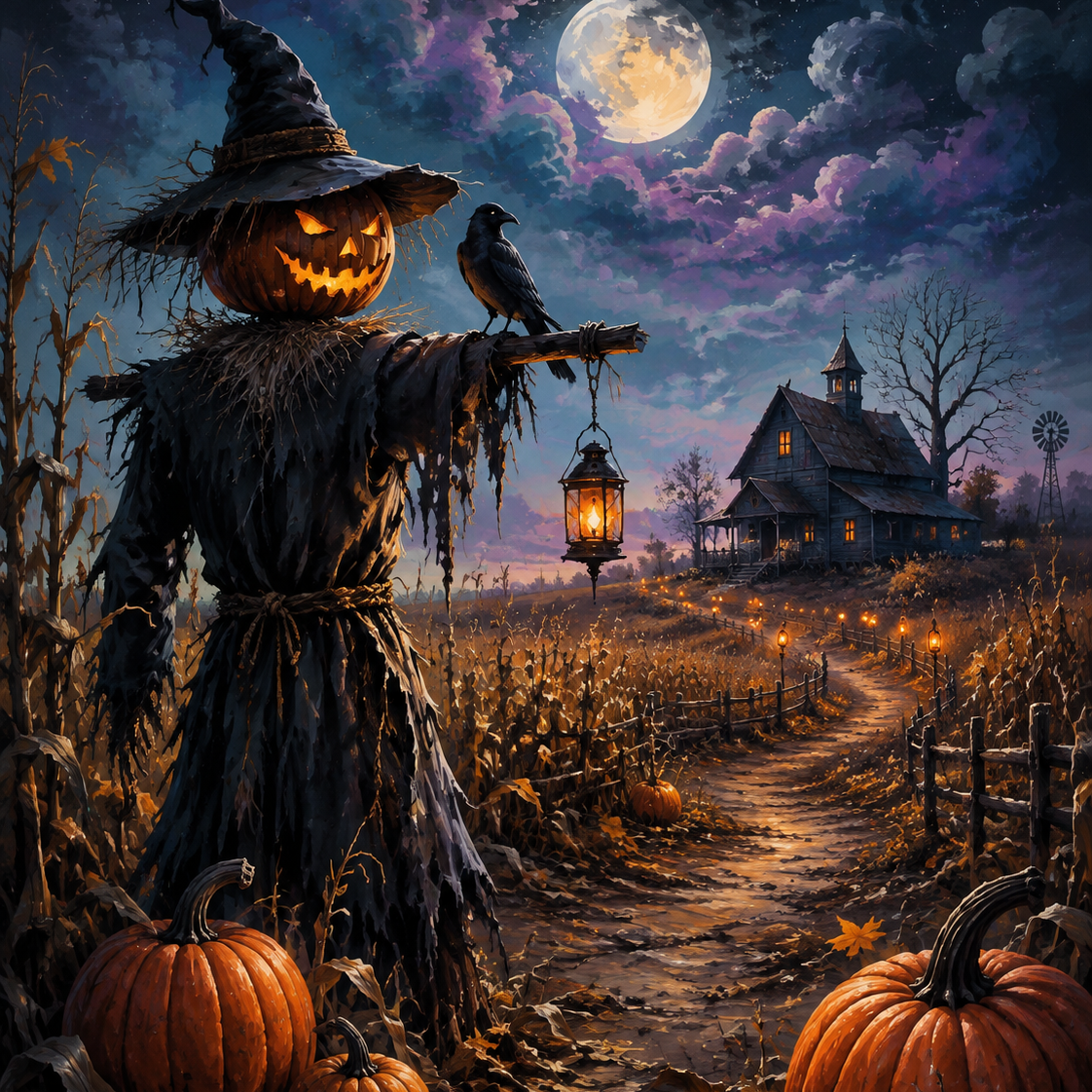 Schilderen op nummer De wachter van het verlaten veld – Halloween