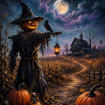 Schilderen op nummer De wachter van het verlaten veld – Halloween