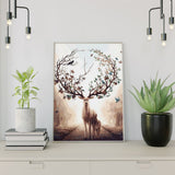 Diamond Painting Hert met groot Gewei