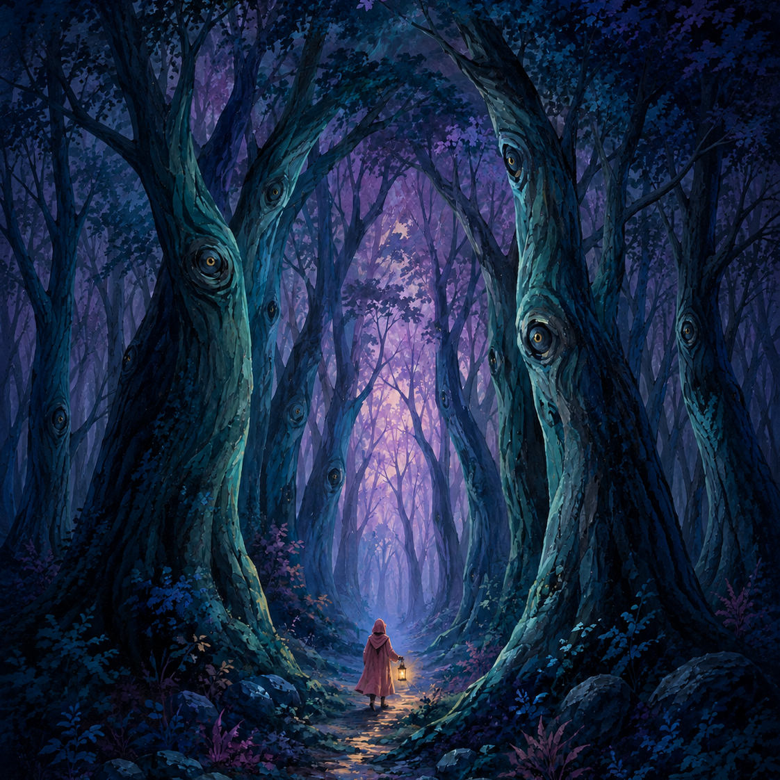Schilderen op nummer Het bos kijkt terug – Halloween