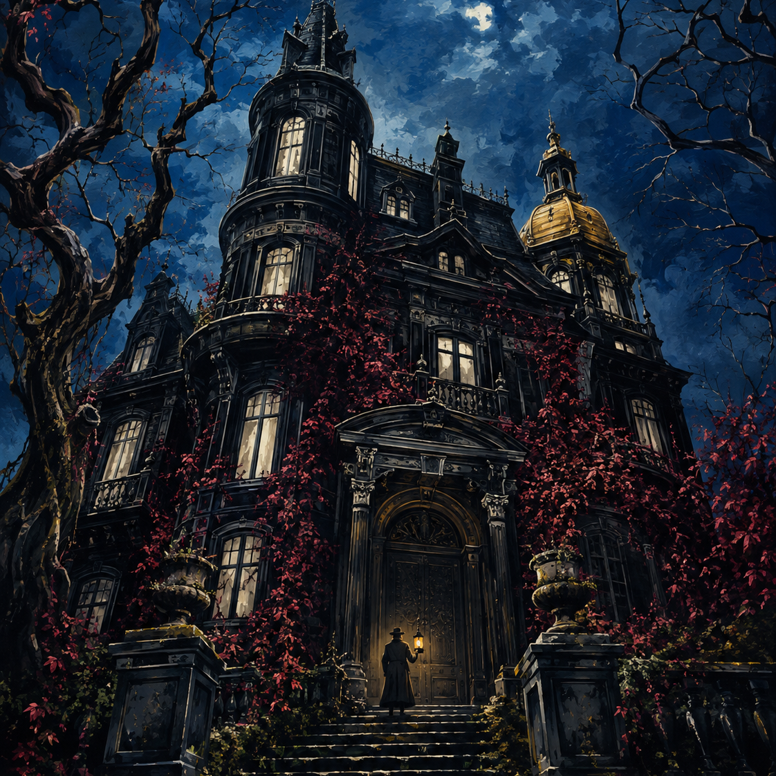 Schilderen op nummer Het geheim van het zwarte landhuis – Halloween