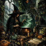 Schilderen op nummer Het geheime heksenlaboratorium – Halloween