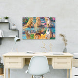 Diamond Painting Katjes en Leeuwen